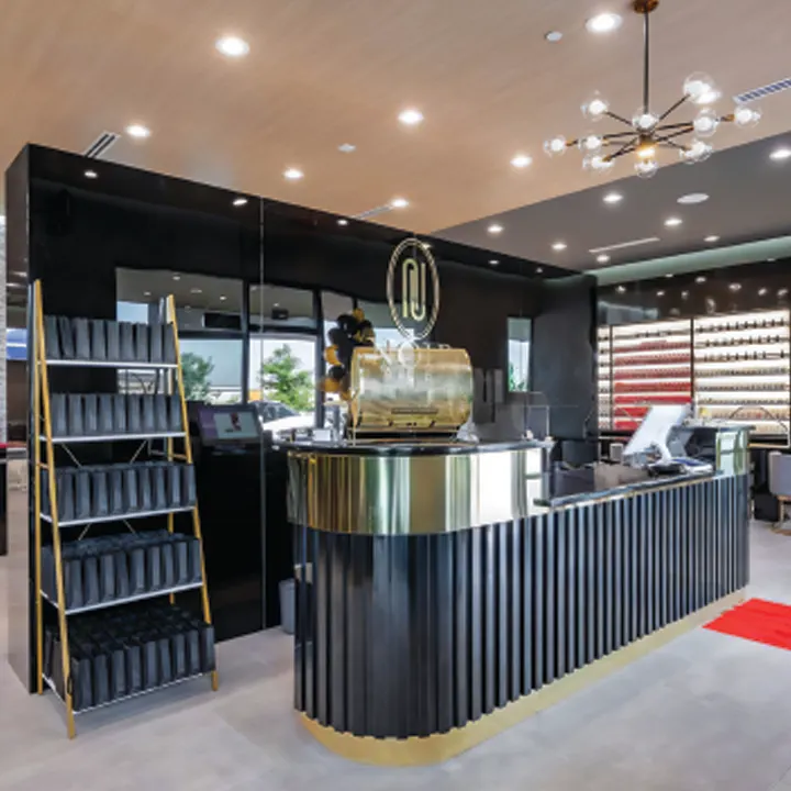 Reception Desk built and installed by D3 Salon Solution
