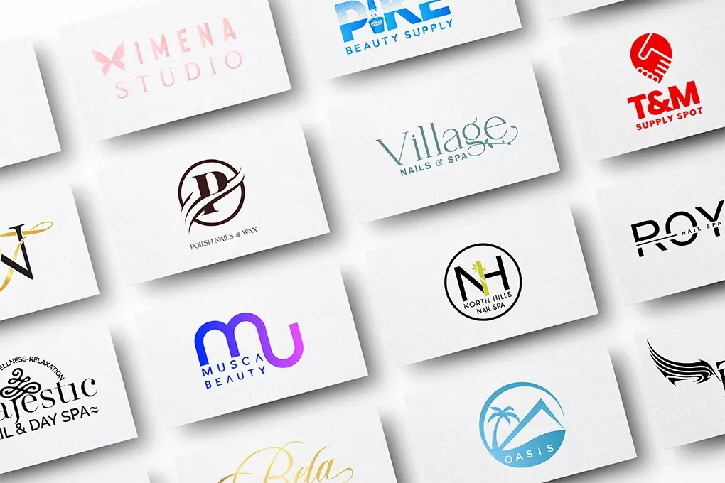 Nail salon logos designed by D3