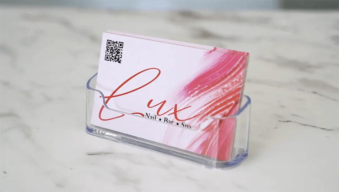 Lux Nail Bar business cards designed and printed by D3