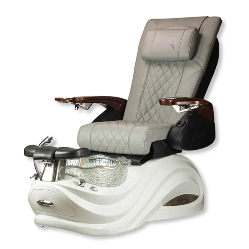 Gray and white pedicure spa chair