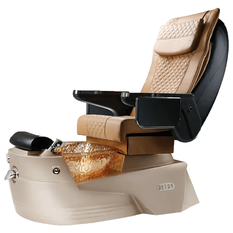 Black and tan pedicure spa chair