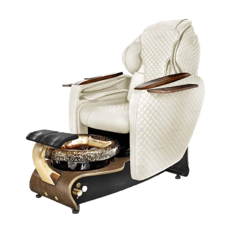 Pedicure spa chair with glass bowl