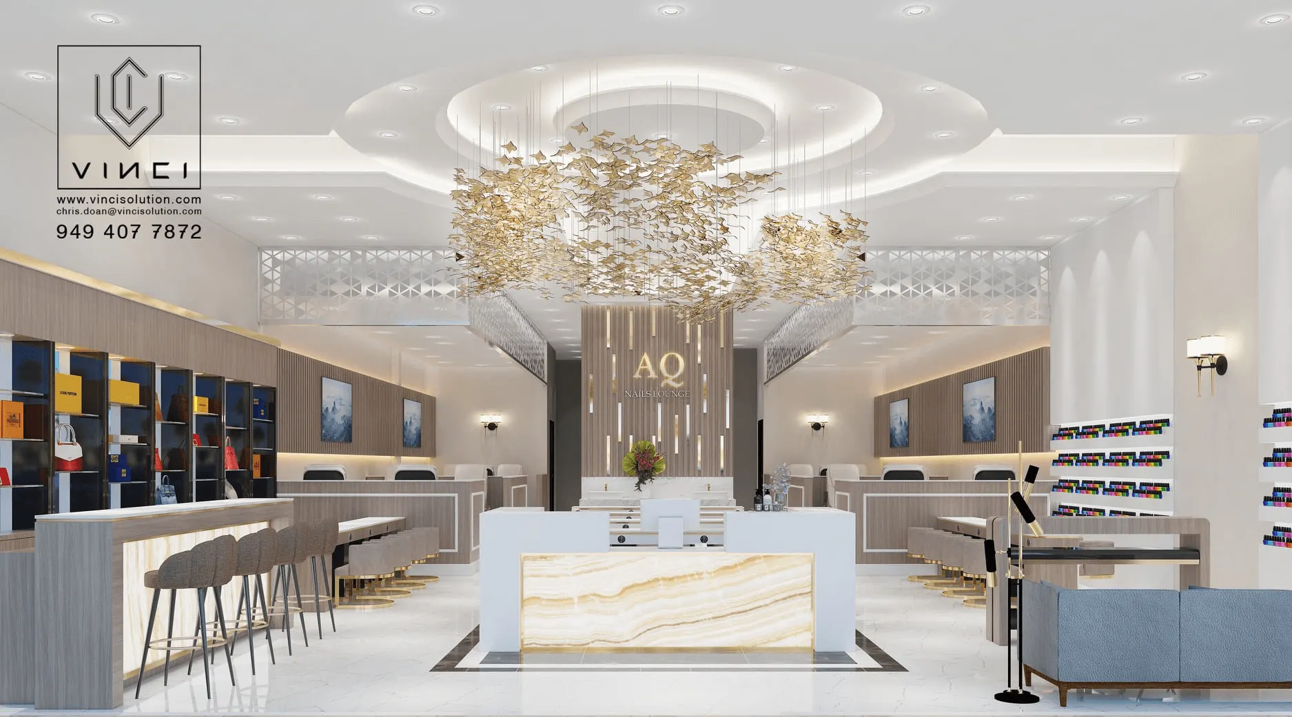 Nail salon designed by Vinci and built by D3, photo 2